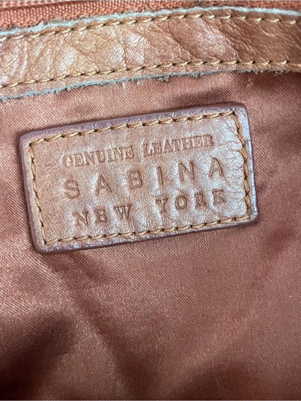 Sabina brown leather satchel bag